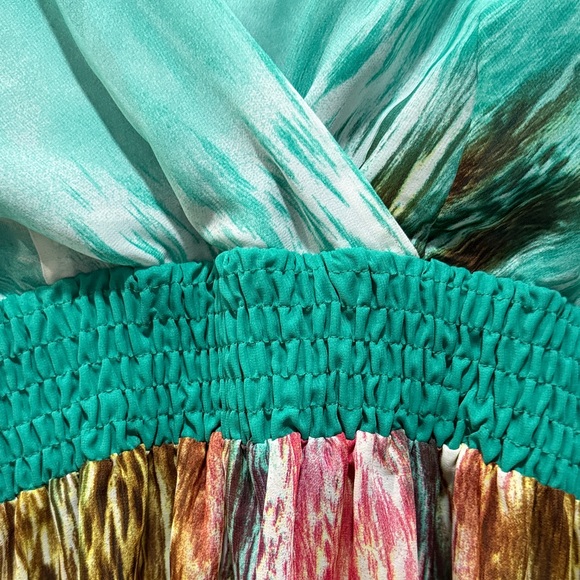 Multicolor Sleeveless Asymmetrical Dress - Picture 3 of 6